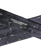 Dark Blue Silk Paisley Adjustable Tied Men Necktie Tie
