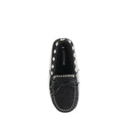 Black Calf Leather Bos Taurus Slip-On Loafers