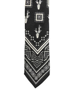 Black Patterned 100%Silk Adjustable Necktie Accessory Tie
