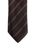 Burgundy Stripes Silk Adjustable Necktie Accessory Tie