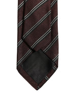 Burgundy Stripes Silk Adjustable Necktie Accessory Tie