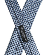 Blue Circle Pattern Silk Adjustable Necktie Accessory Tie