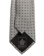 Black White Geometric Adjustable Necktie Accessory Tie