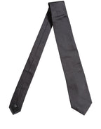Dark Blue Geometric Silk Adjustable Necktie Accessory Tie