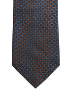 Dark Blue Geometric Silk Adjustable Necktie Accessory Tie