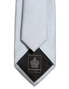 Men Light Blue Silk Classic Adjustable Tied Necktie Tie