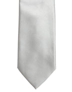 Gray Satin 100% Silk Adjustable Tied Men Necktie Tie