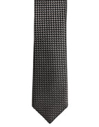 Dark Gray Textured Silk Adjustable Necktie Accessory Tie