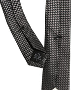 Dark Gray Textured Silk Adjustable Necktie Accessory Tie
