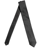 Black Jacquard Silk Adjustable Necktie Men Accessory Tie