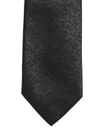 Black Jacquard Silk Adjustable Necktie Men Accessory Tie