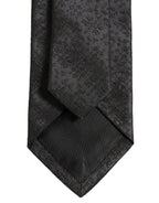 Black Jacquard Silk Adjustable Necktie Men Accessory Tie