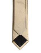 Gold Satin Silk Textured Adjustable Necktie Accessory Tie