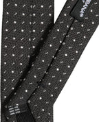 Dark Gray Polka Dot Silk Adjustable Necktie Accessory Tie