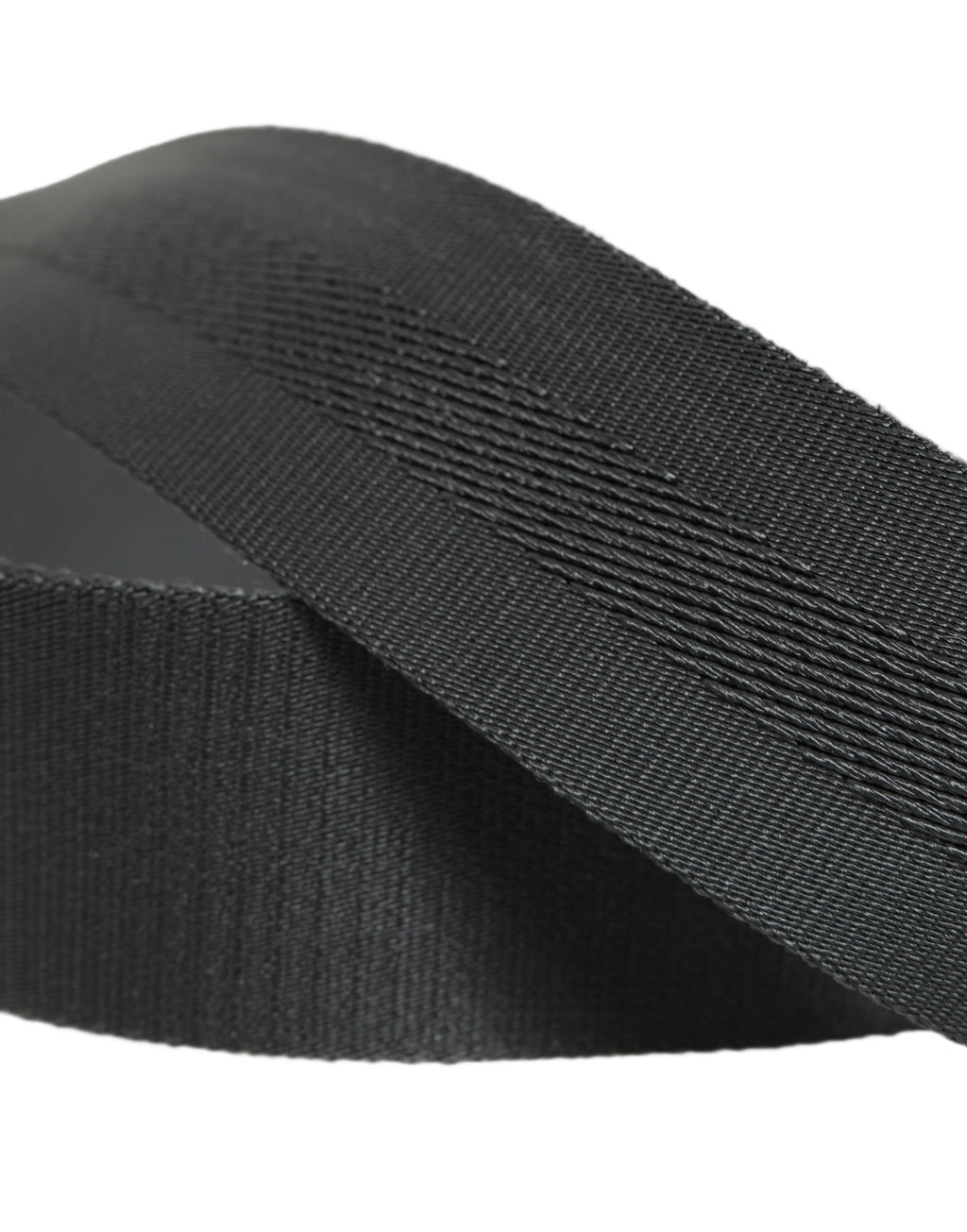 Men Gray Fabric Strap Logo Metal Buckle Belt