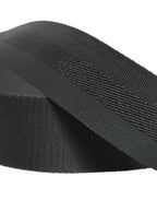 Men Gray Fabric Strap Logo Metal Buckle Belt