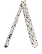 Off White Floral Print Adjustable Necktie Accessory Tie