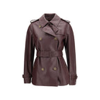 Bordeaux Calf Leather Bos Taurus Full-Length Jacket