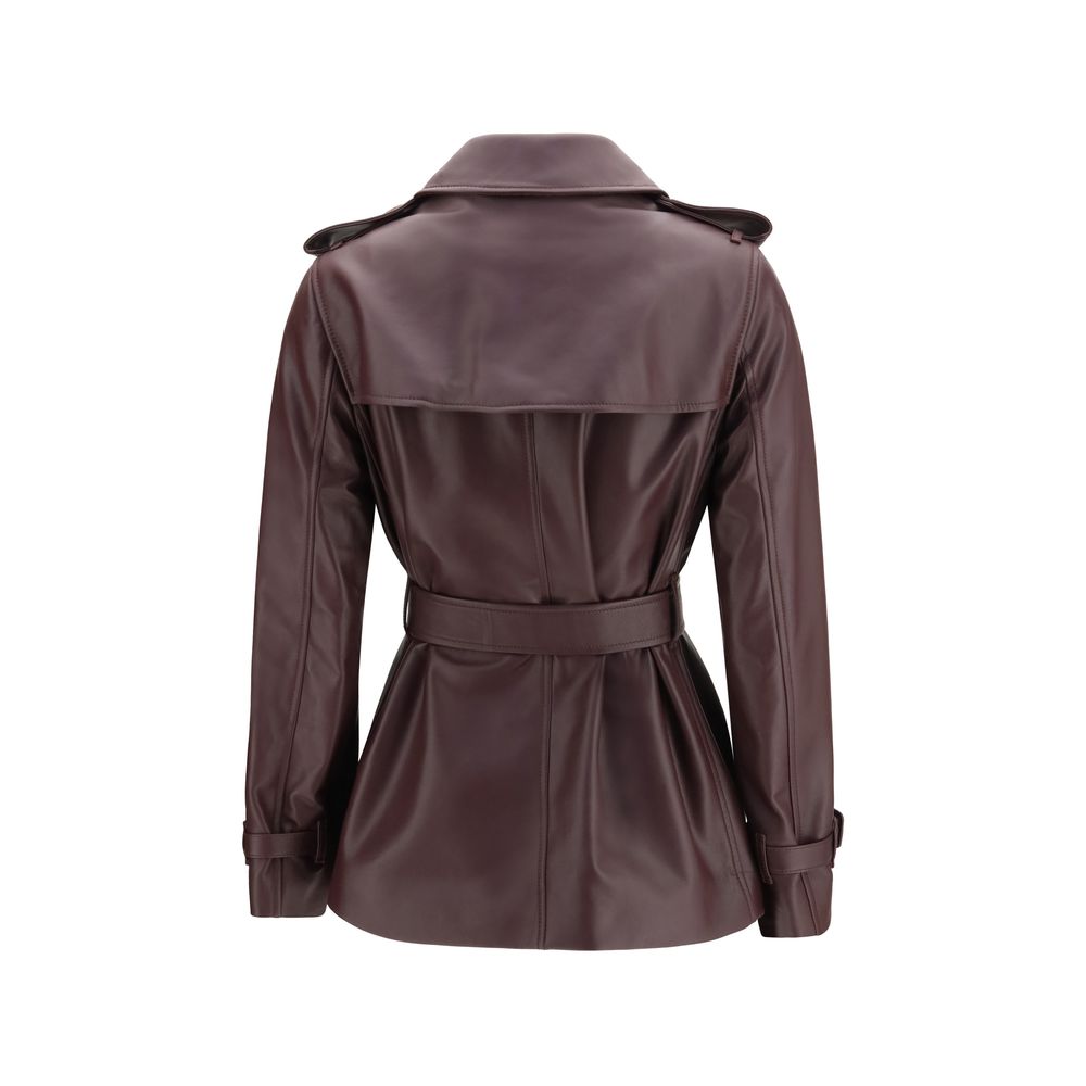 Bordeaux Calf Leather Bos Taurus Full-Length Jacket