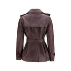 Bordeaux Calf Leather Bos Taurus Full-Length Jacket