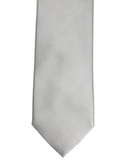 Gray Satin 100% Silk Adjustable Tied Men Necktie Tie