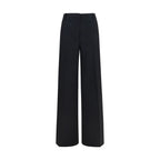Black Cotton Casual Pants