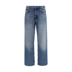 Blue Cotton Slim Fit Jeans