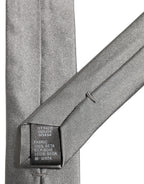 Gray Satin 100% Silk Adjustable Tied Men Necktie Tie