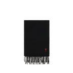 Black Wool Oves Aries Foulard