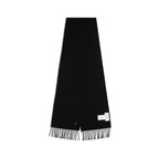 Black Wool Oves Aries Foulard