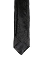 Black Silk Jacquard Adjustable Men Necktie Accessory Tie