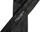 Black Silk Jacquard Adjustable Men Necktie Accessory Tie
