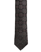 Dark Purple Geometric Adjustable Necktie Accessory Tie