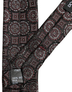 Dark Purple Geometric Adjustable Necktie Accessory Tie