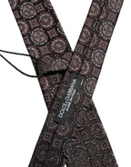 Dark Purple Geometric Adjustable Necktie Accessory Tie