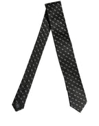 Black White DG Crown Adjustable Men Necktie Accessory Tie