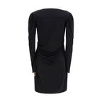 Black Viscose Casual Dress