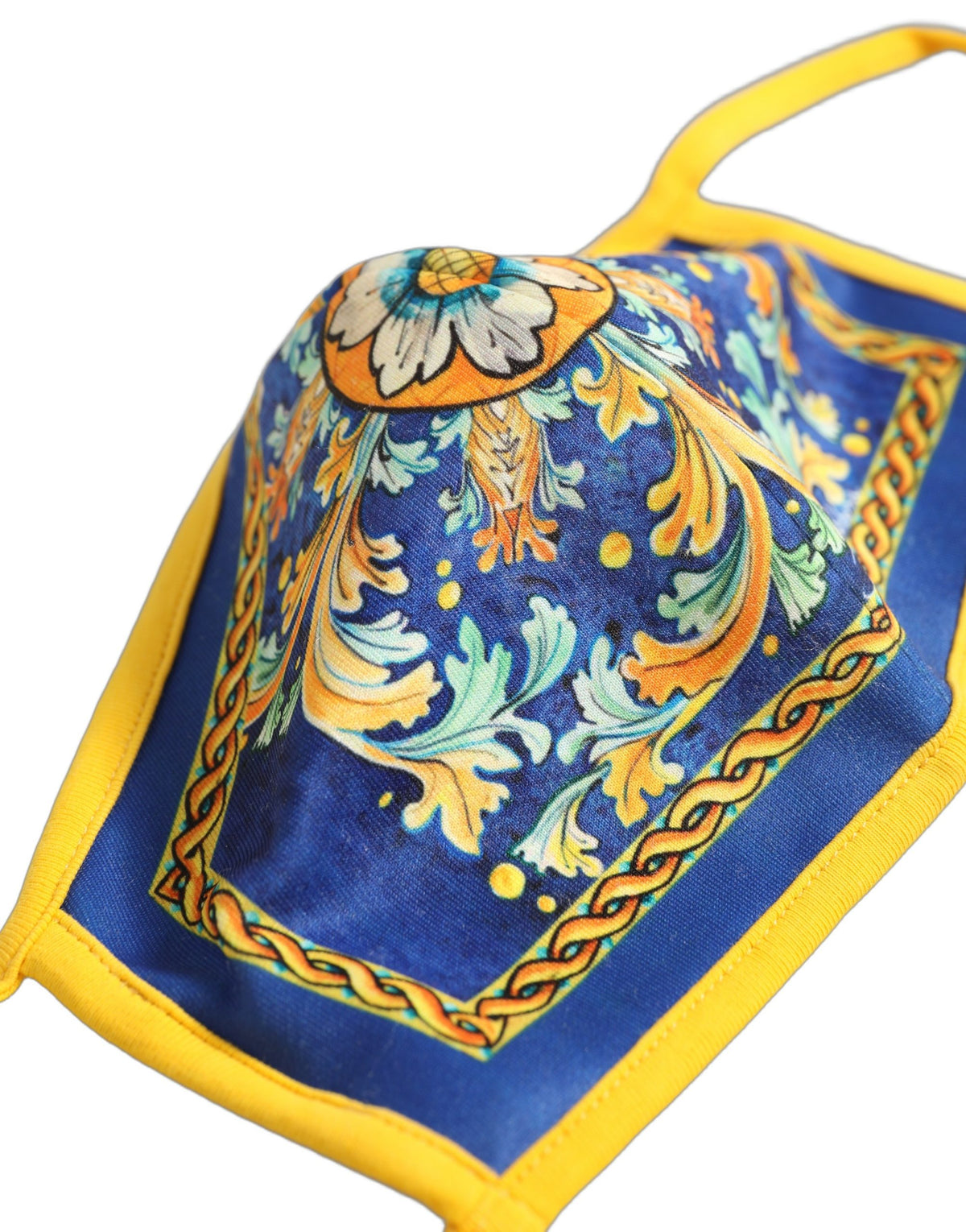 Multicolor Majolica Print Elastic Ear Strap Face Mask