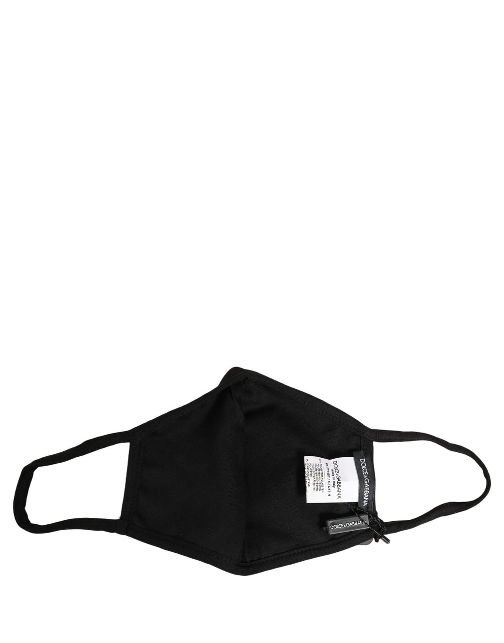 Black Baroque Print Polka Dot Elastic Ear Strap Face Mask