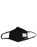 Black Baroque Print Polka Dot Elastic Ear Strap Face Mask