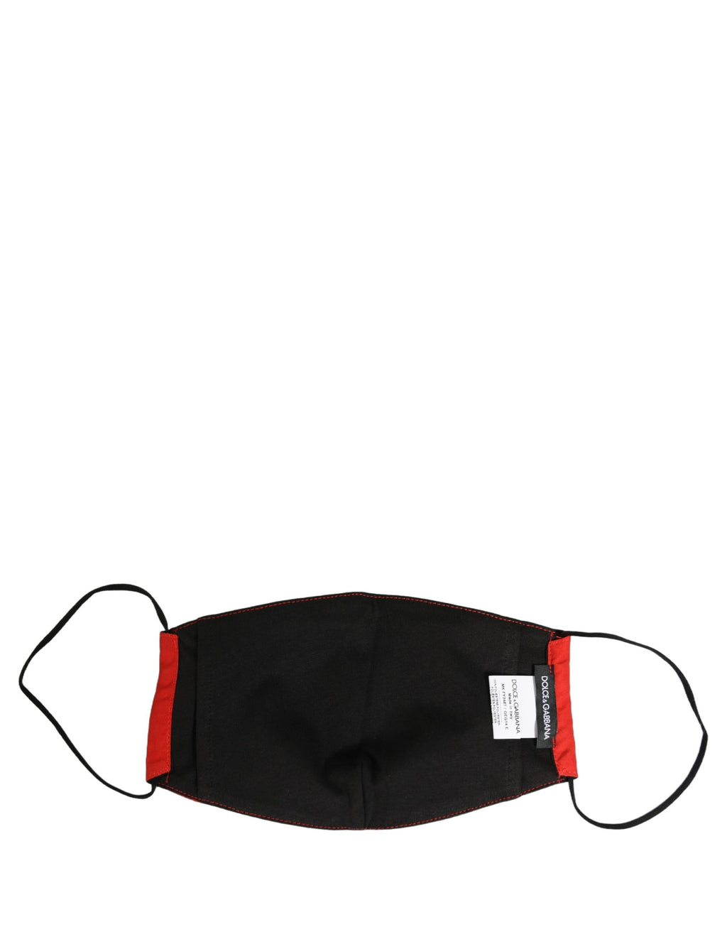 Men Black Carretto Print Elastic Ear Strap Face Mask