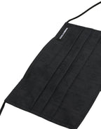 Black 100% Cotton Pleated Elastic Ear Strap Face Mask