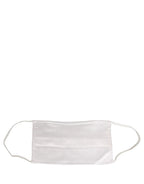 White Satin Silk Pleated Elastic Ear Strap Face Mask