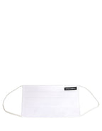 White 100% Cotton Pleated Elastic Ear Strap Face Mask
