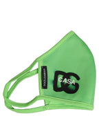Green Polyester DG CASA Logo Elastic Ear Strap Face Mask
