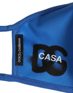 Blue Polyester DG CASA Logo Elastic Ear Strap Face Mask