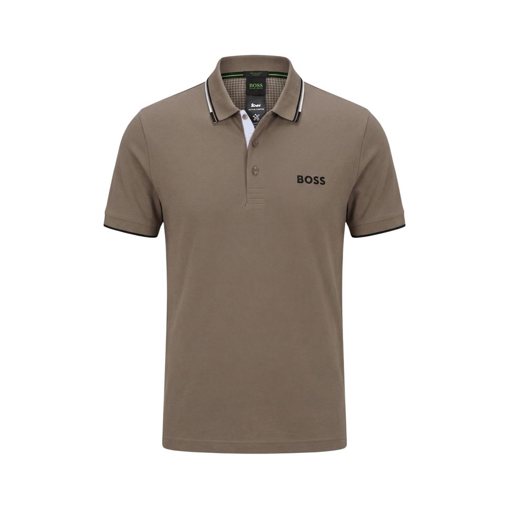 Beige Cotton Polo Shirt