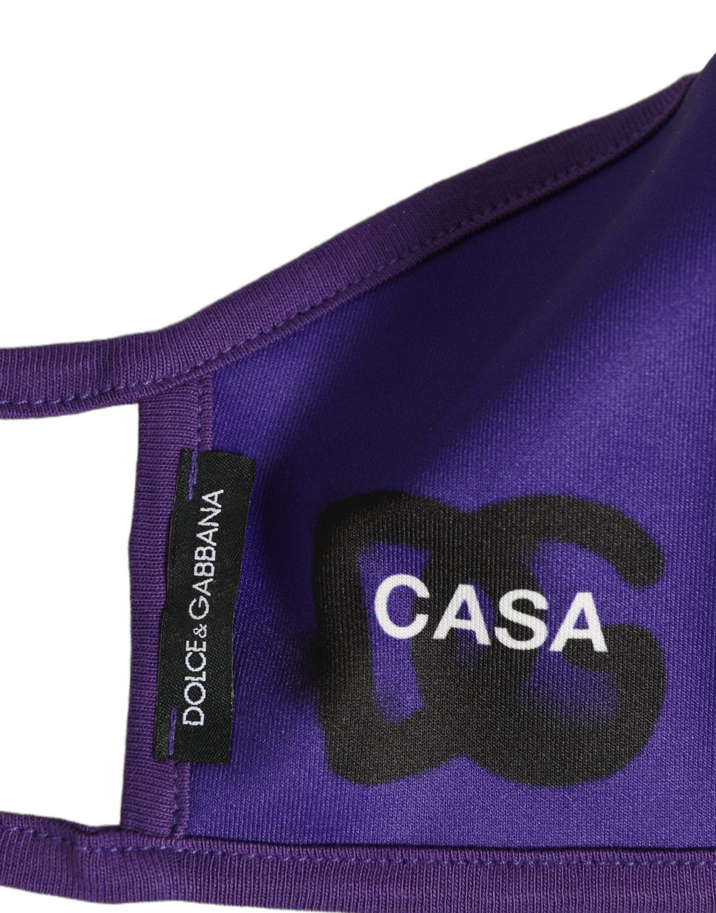 Purple Polyester DG CASA Logo Elastic Ear Strap Face Mask
