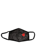 Black Heart DG Logo Monogram Elastic Ear Strap Face Mask