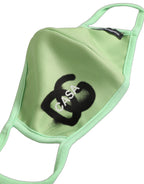 Green Polyester DG CASA Logo Elastic Ear Strap Face Mask